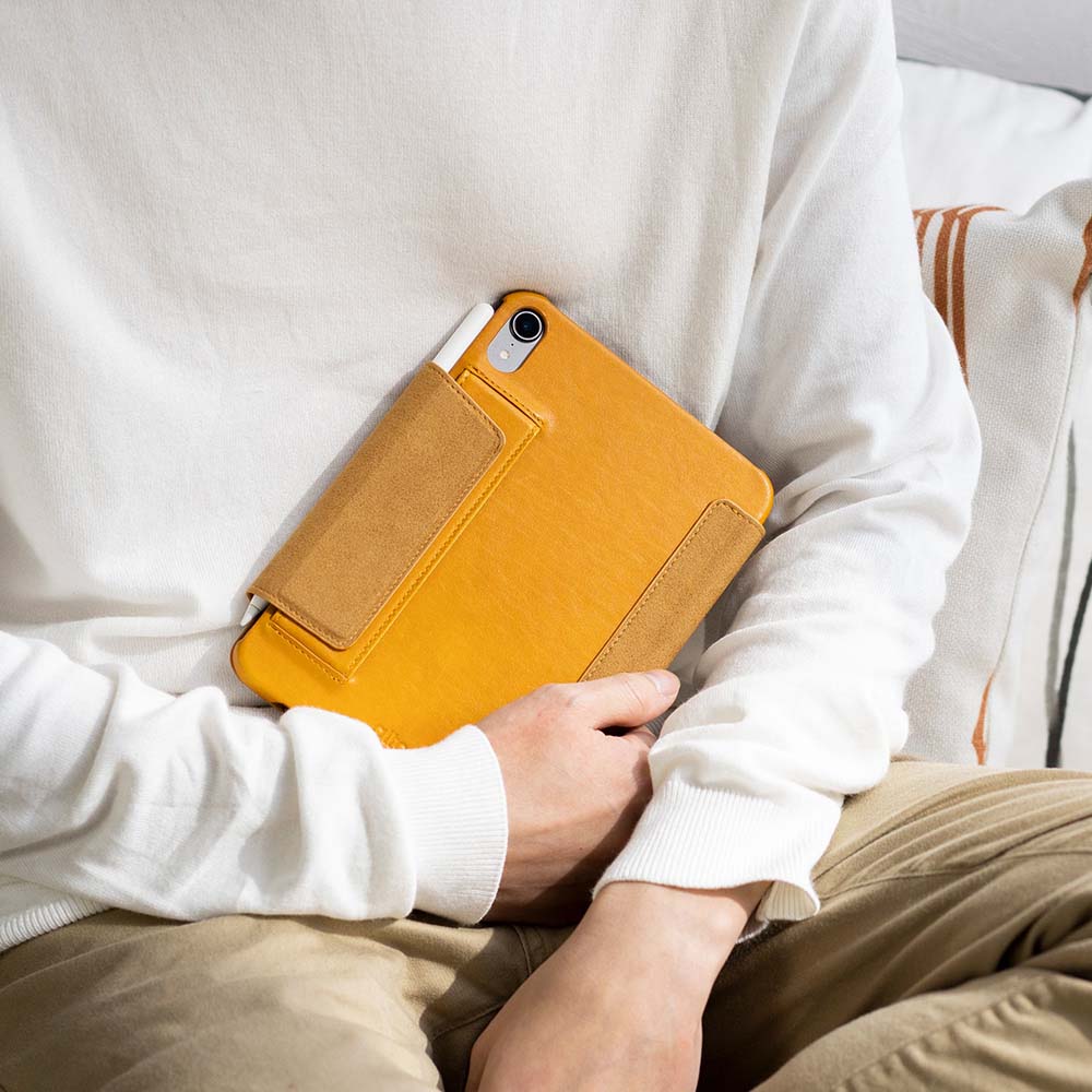 iPad mini Folio Leather Case – Caramel Brown
