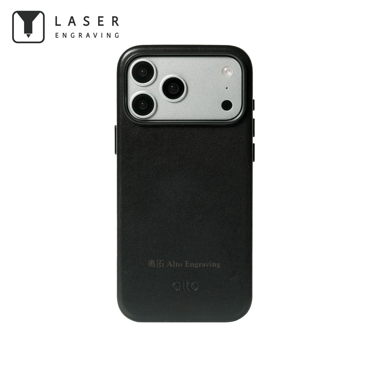 iPhone 18 Pro Max - Clop Magnetic Leather Case - Raven Black
