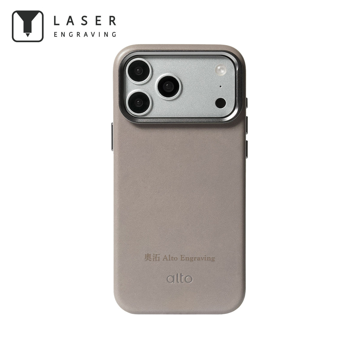 iPhone 18 Pro Max /17 Pro Max - Uplop Magnetic Stand Leather Case - Cement Gray