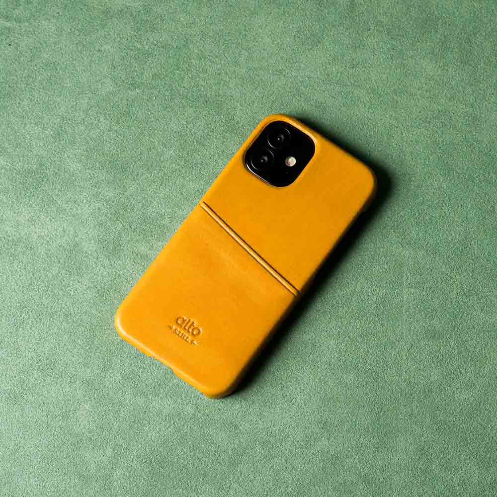 iPhone 12 mini Metro Leather Wallet Case - Caramel Brown