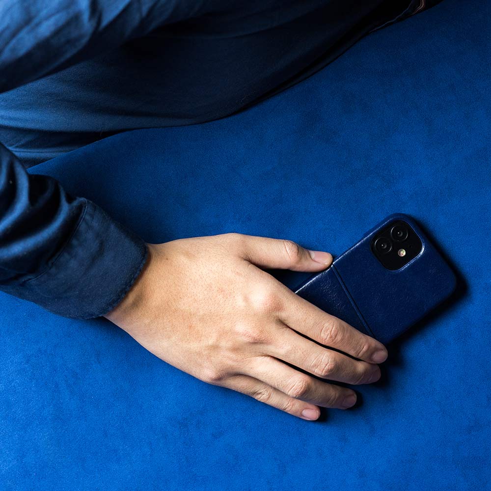 iPhone 12 mini Metro Leather Wallet Case - Navy Blue