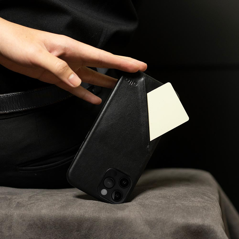 iPhone 12 Series Metro 360 Leather Wallet Case – Raven Black