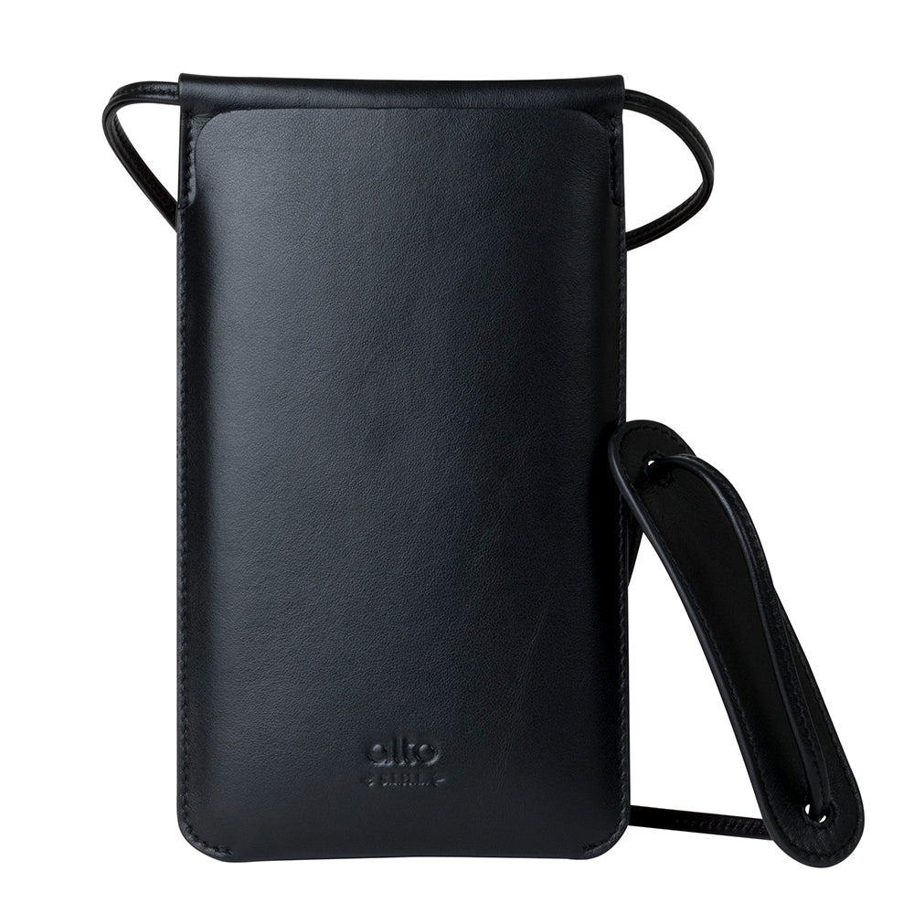 Leather Phone Purse – Raven Black