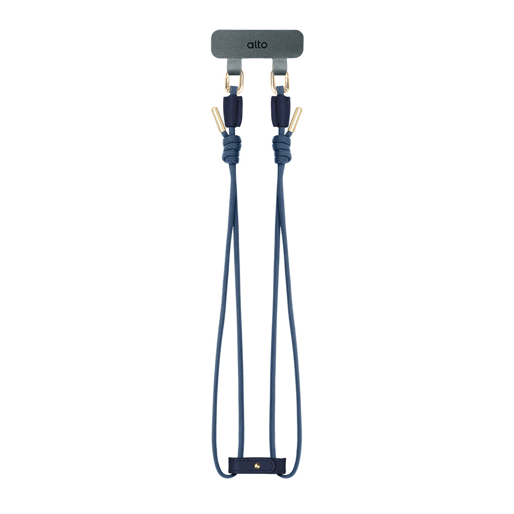 Phone Lanyards Connector + 4mm Comfort Nylon Strap – Navy Blue