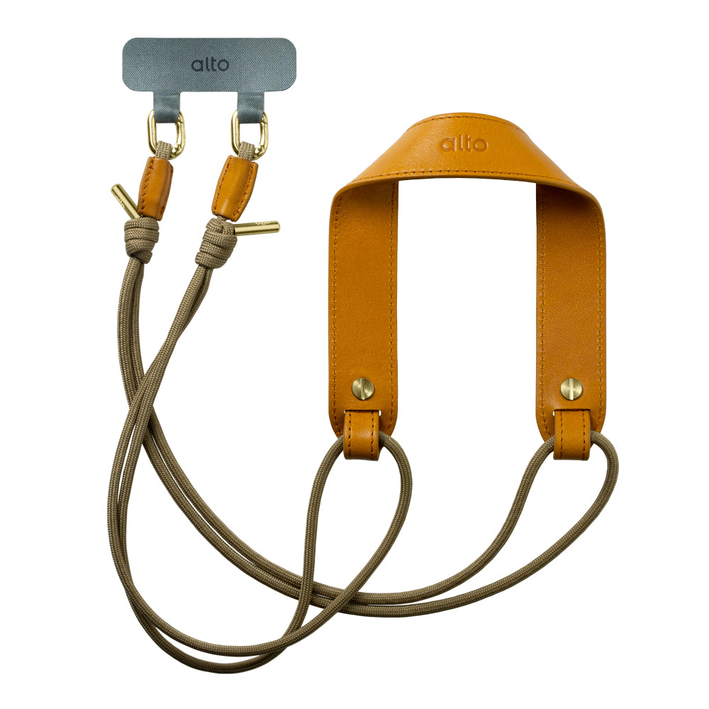 Cell Phone Strap and Shoulder Pad Set – Caramel Brown