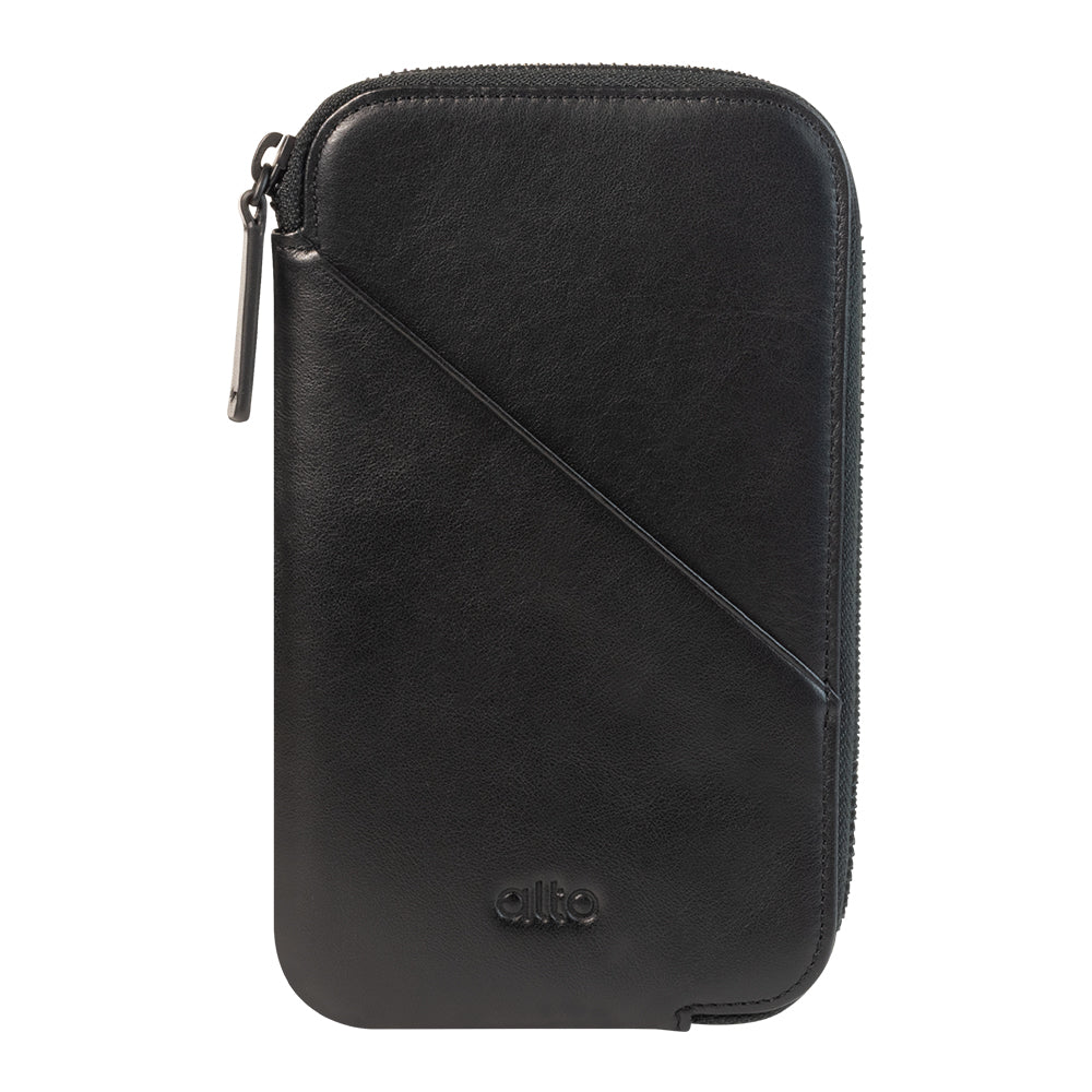 Leather Phone Wallet – Raven Black