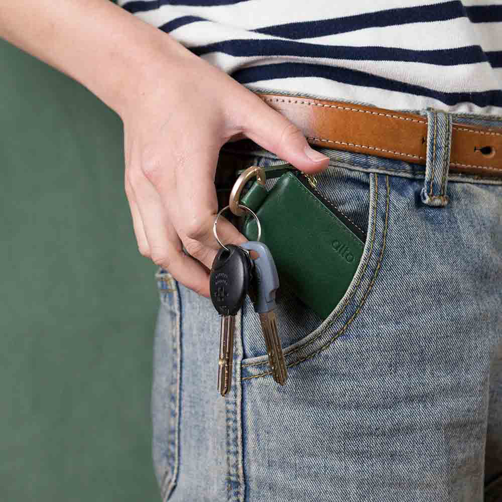 Leather Coin Pouch – Forest Green