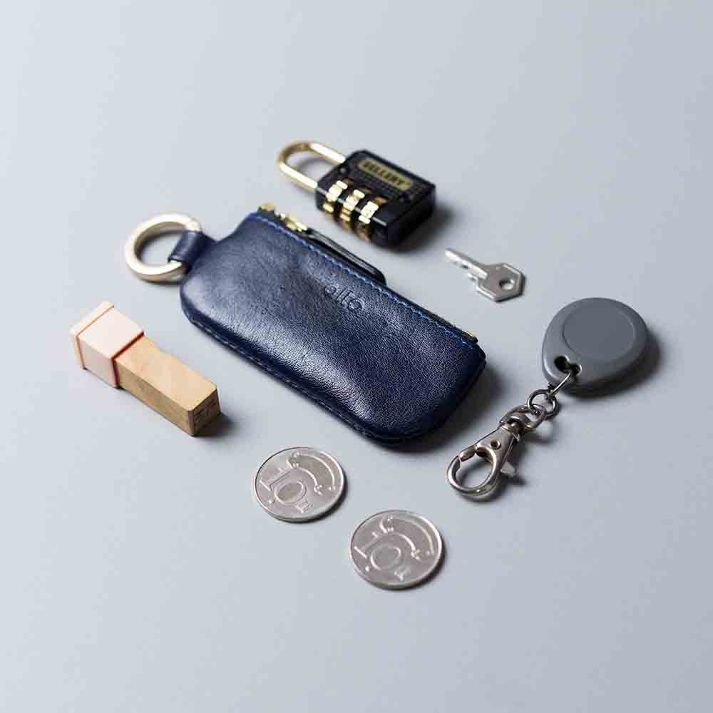 Leather Coin Pouch – Navy Blue
