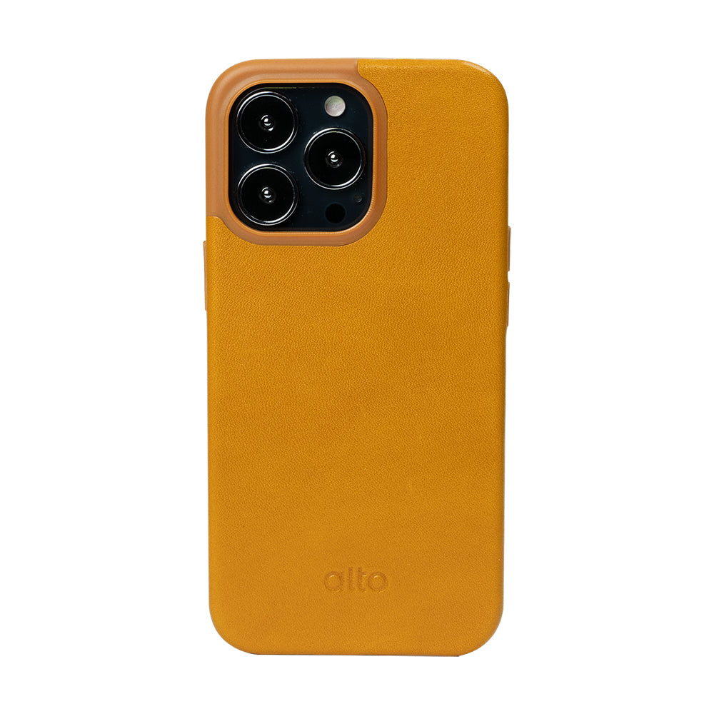 iPhone 13 Series Original 360 Drop Protective Leather Case - Caramel Brown