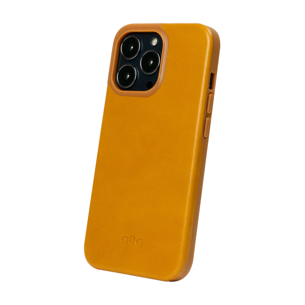 iPhone 13 シリーズ オリジナル 360 ドロップ保護レザーケース - キャラメルブラウン