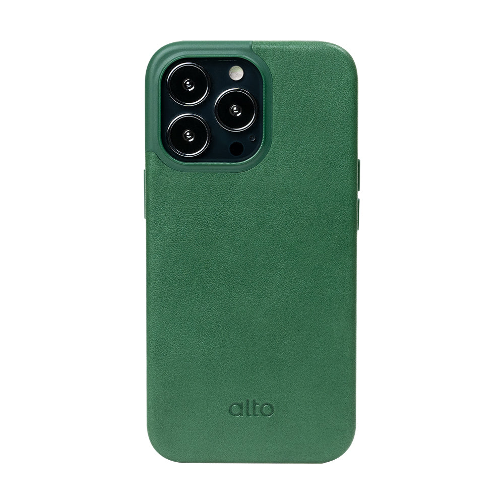 iPhone 13 Series Original 360 Drop Protective Leather Case - Forest Green