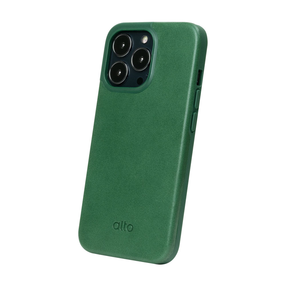 iPhone 13 Series Original 360 Drop Protective Leather Case - Forest Green