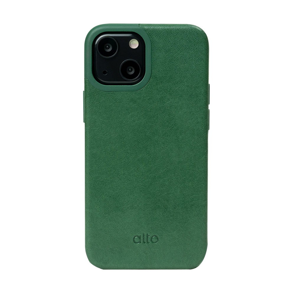 iPhone 13 Series Original 360 Drop Protective Leather Case - Forest Green