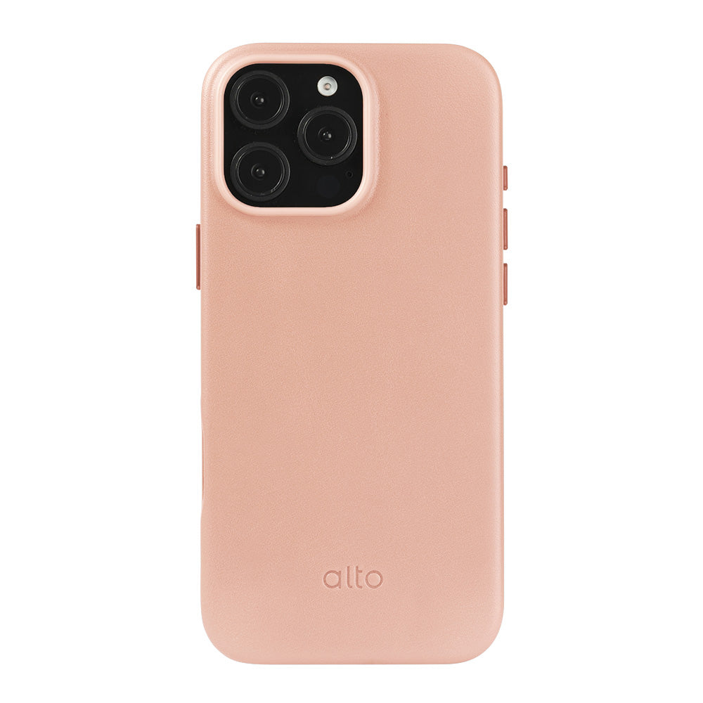 iPhone 16 Series Clop MagSafe Leather Case - Misty Pink