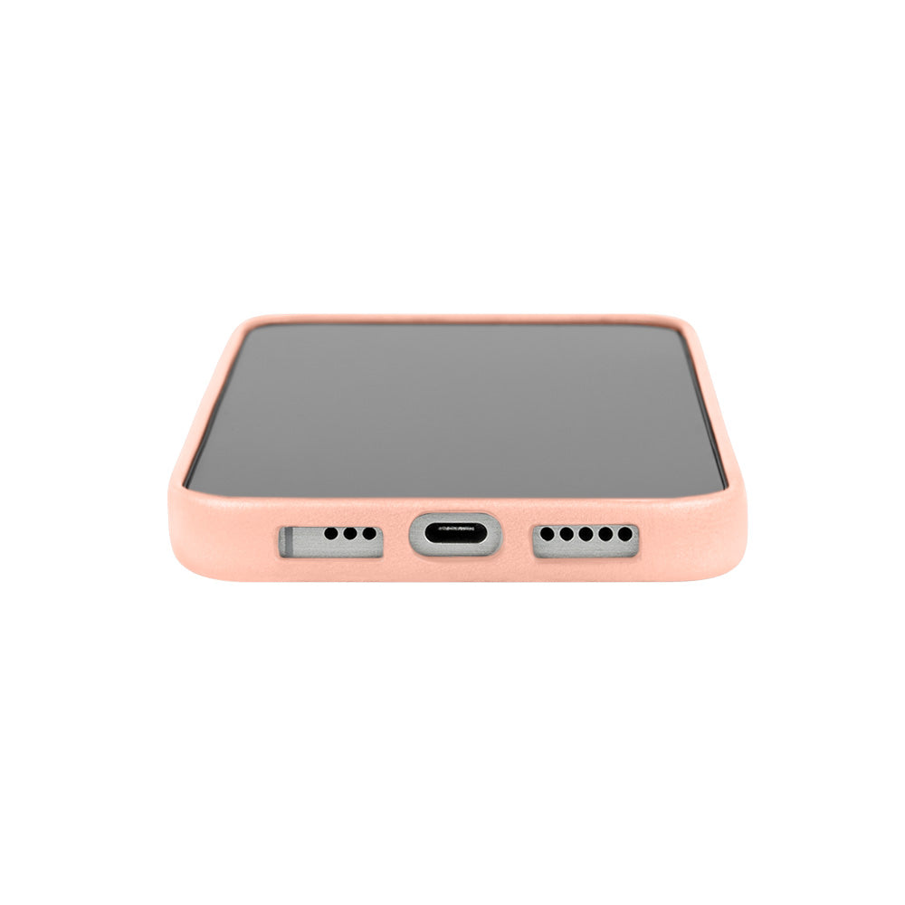 iPhone 16 Series Clop MagSafe Leather Case - Misty Pink