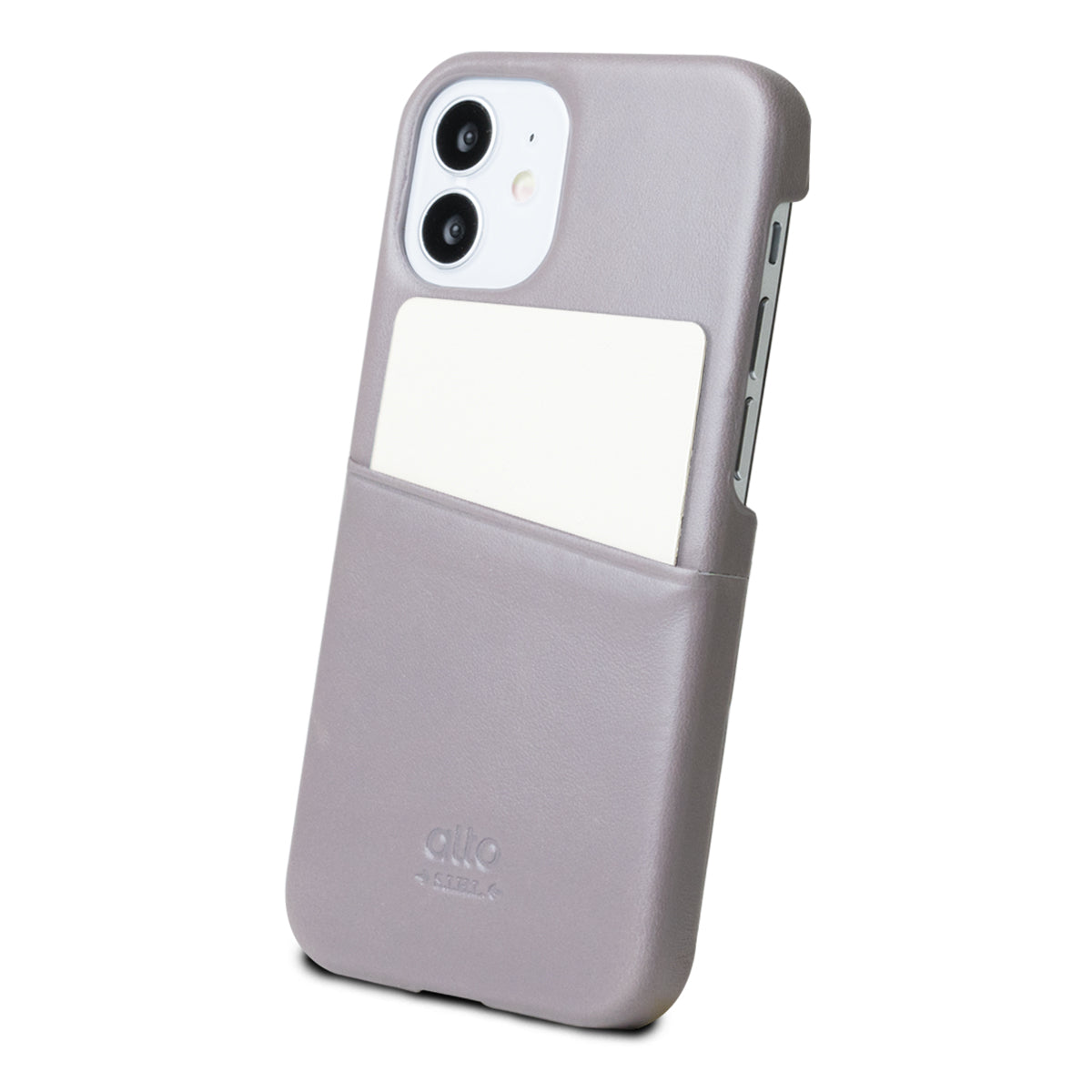 iPhone 12 mini メトロ レザー ウォレット ケース - セメントグレー