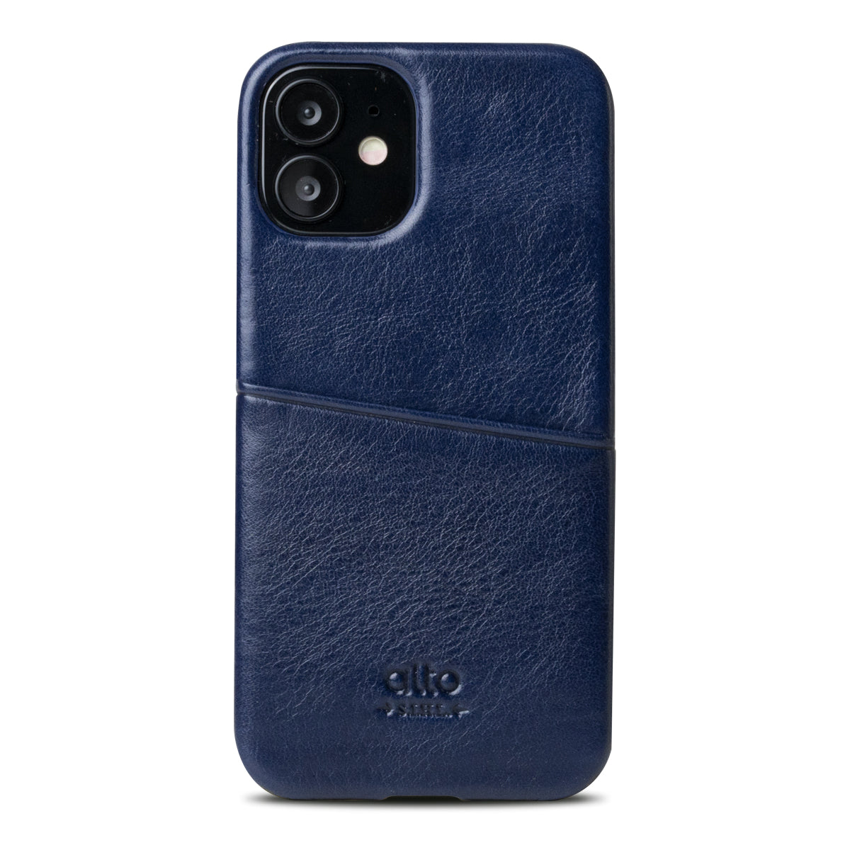 iPhone 12 mini メトロ レザー ウォレット ケース - ネイビー ブルー