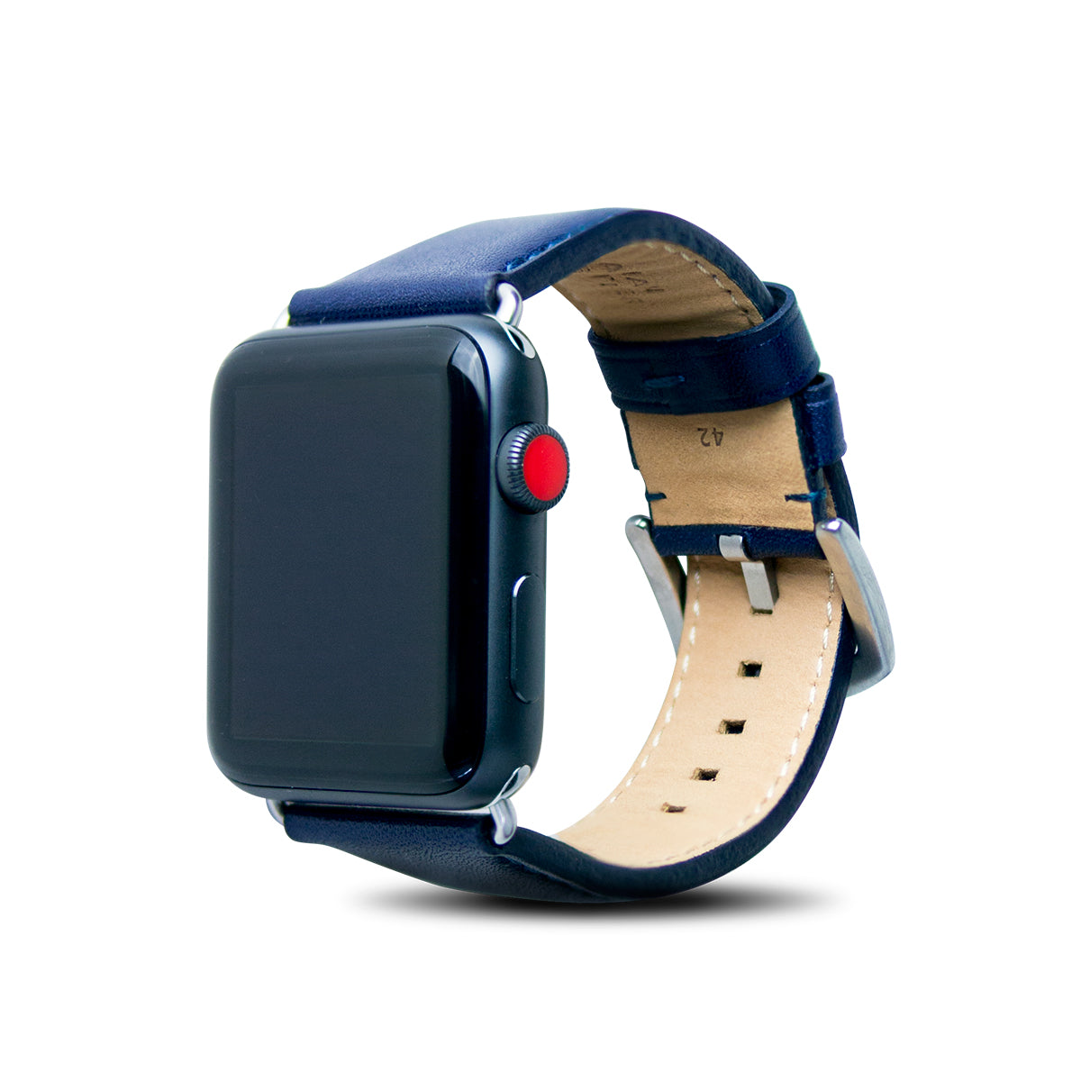 Apple Watch Leather Band 42/44/45/49mm – Navy Blue