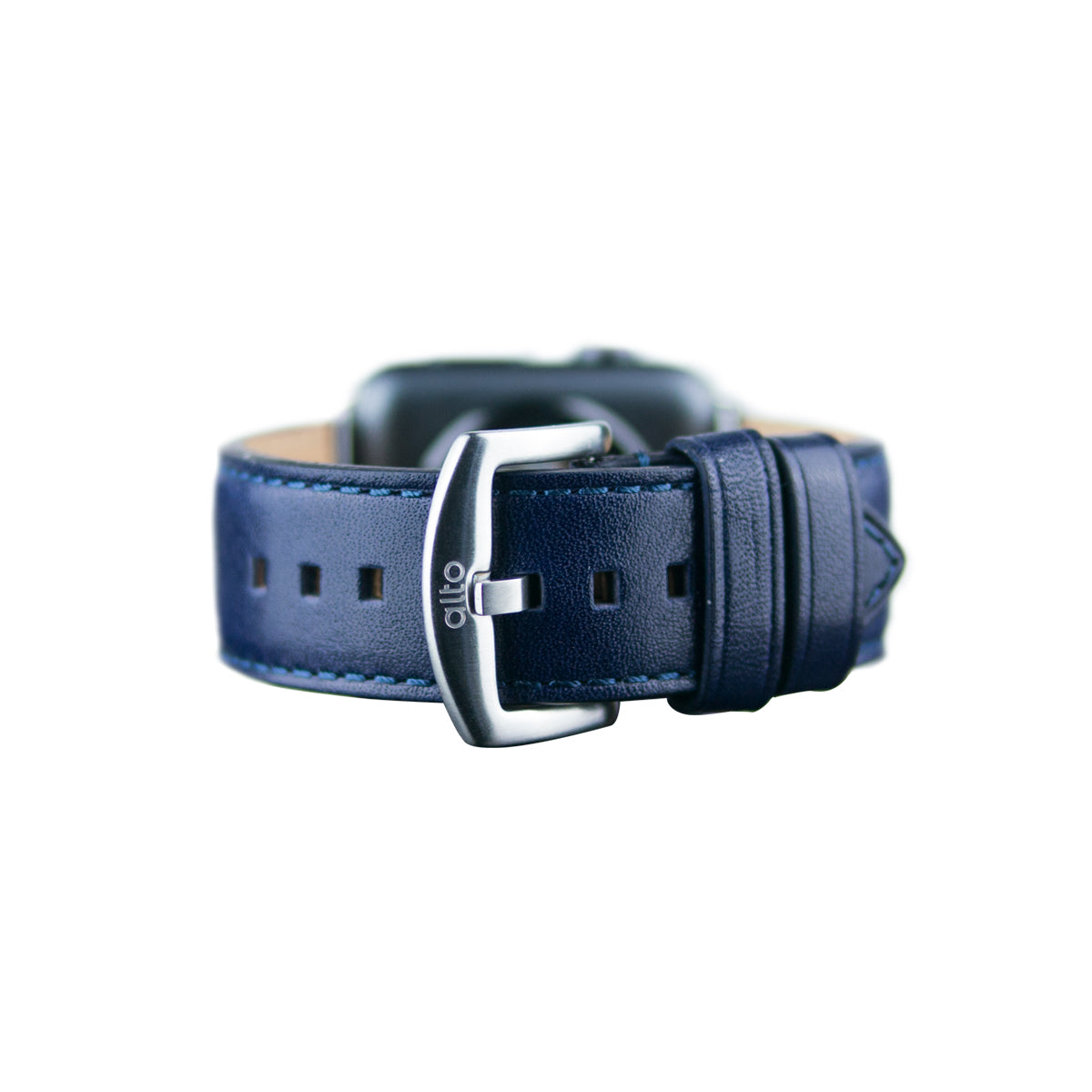 Apple Watch Leather Band 42/44/45/49mm – Navy Blue